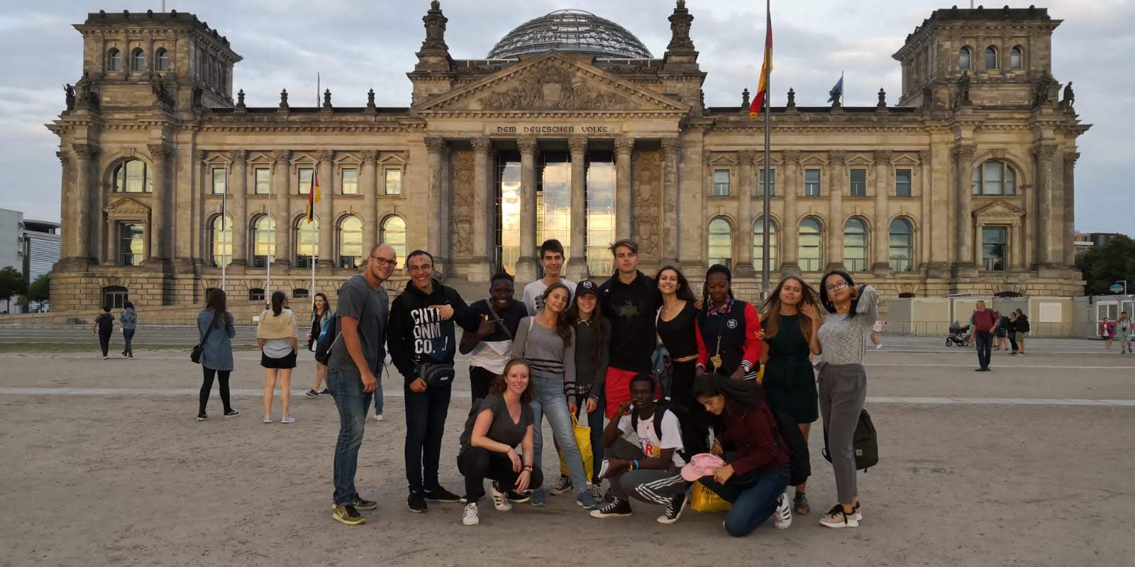 Youth delegation at the Reichstag, Berlin